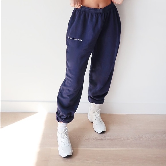 PRETTYLITTLETHING Navy Embroidered Jogger & Sweater - Picture 2 of 2
